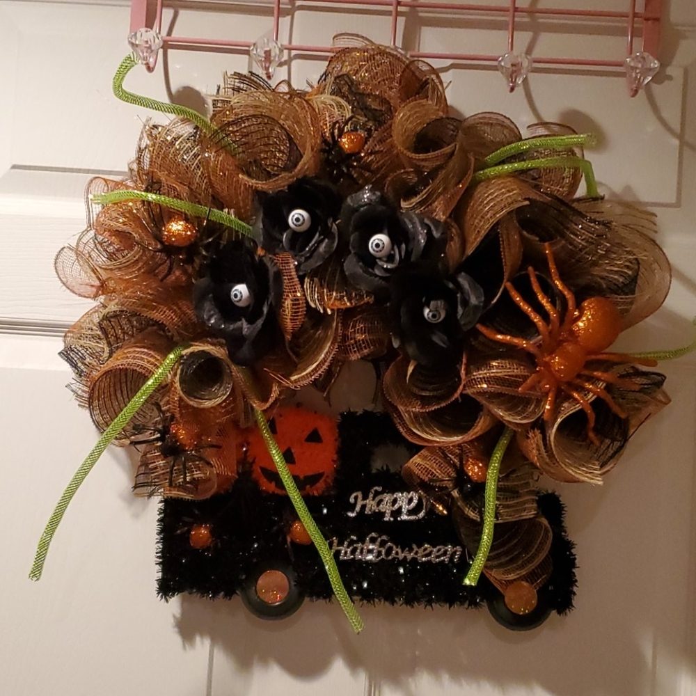 💥FALL SALE💥Handmade Halloween Wreath - Picture 1 of 4